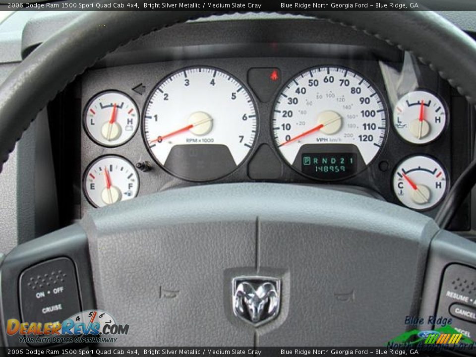 2006 Dodge Ram 1500 Sport Quad Cab 4x4 Bright Silver Metallic / Medium Slate Gray Photo #20