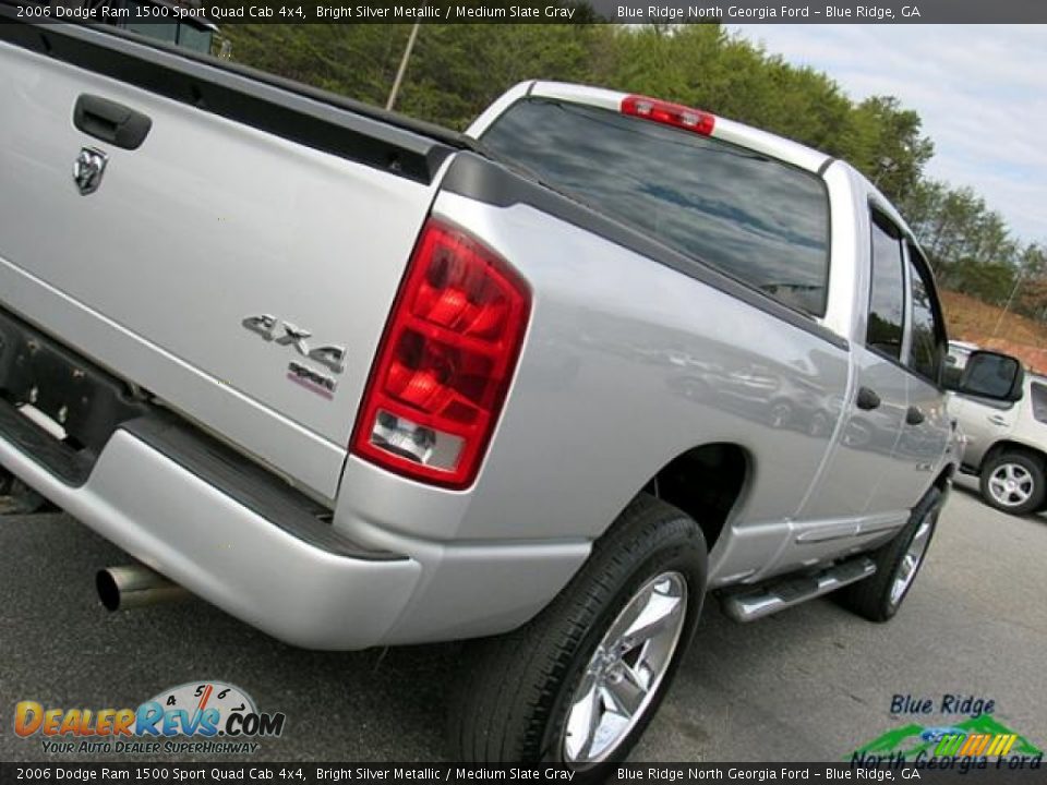 2006 Dodge Ram 1500 Sport Quad Cab 4x4 Bright Silver Metallic / Medium Slate Gray Photo #35