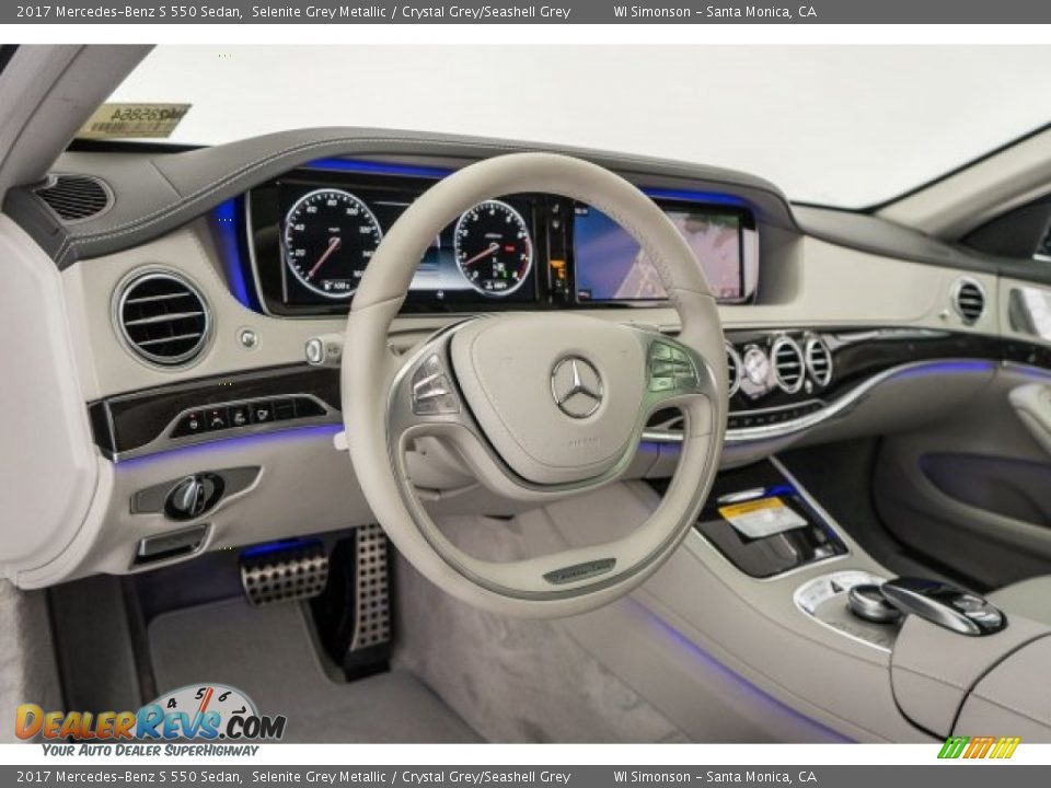 Crystal Grey/Seashell Grey Interior - 2017 Mercedes-Benz S 550 Sedan Photo #5