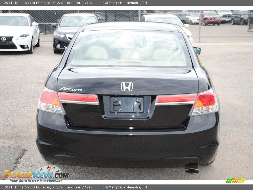 2011 Honda Accord LX Sedan Crystal Black Pearl / Gray Photo #4