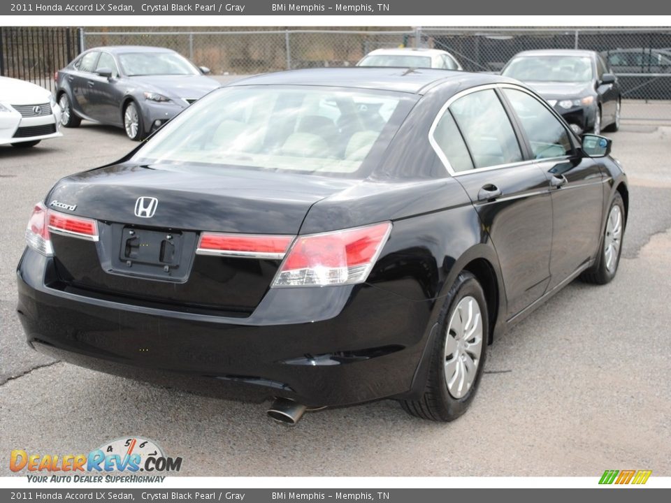 2011 Honda Accord LX Sedan Crystal Black Pearl / Gray Photo #5