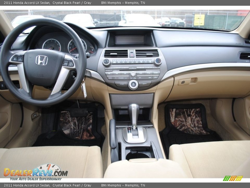 2011 Honda Accord LX Sedan Crystal Black Pearl / Gray Photo #9