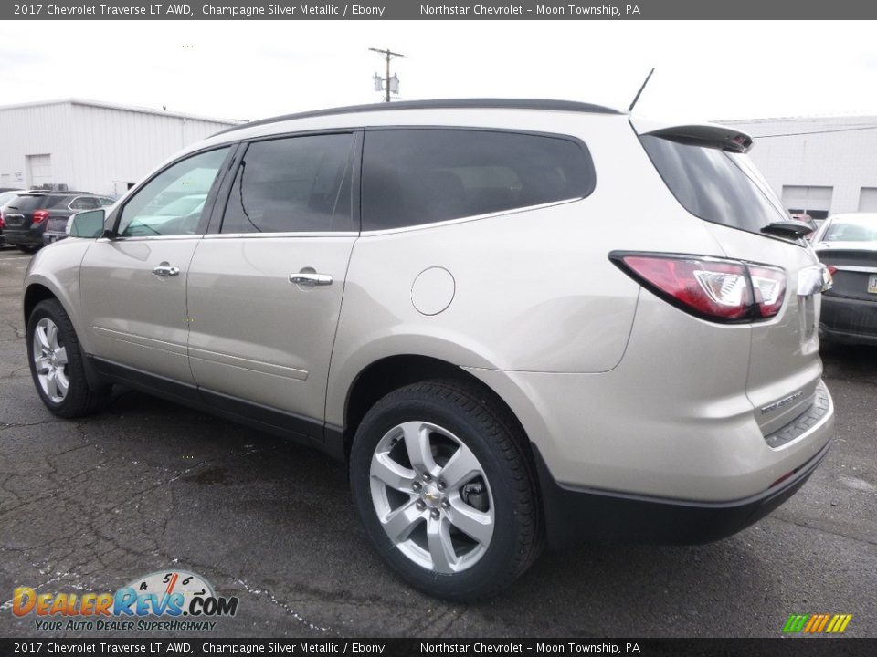 2017 Chevrolet Traverse LT AWD Champagne Silver Metallic / Ebony Photo #7