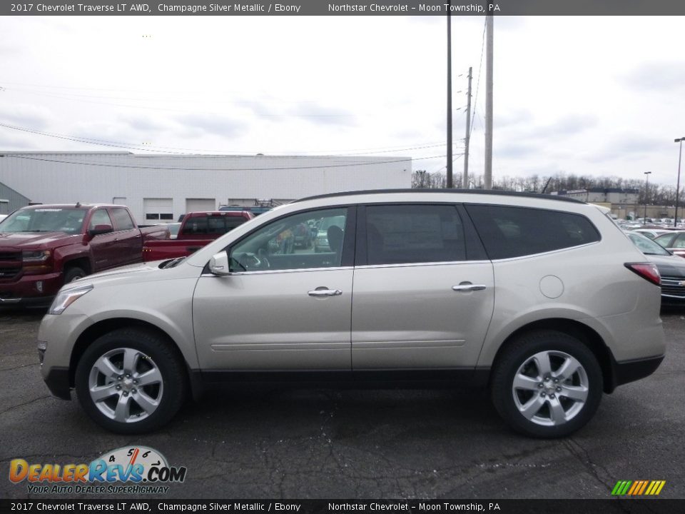 2017 Chevrolet Traverse LT AWD Champagne Silver Metallic / Ebony Photo #8