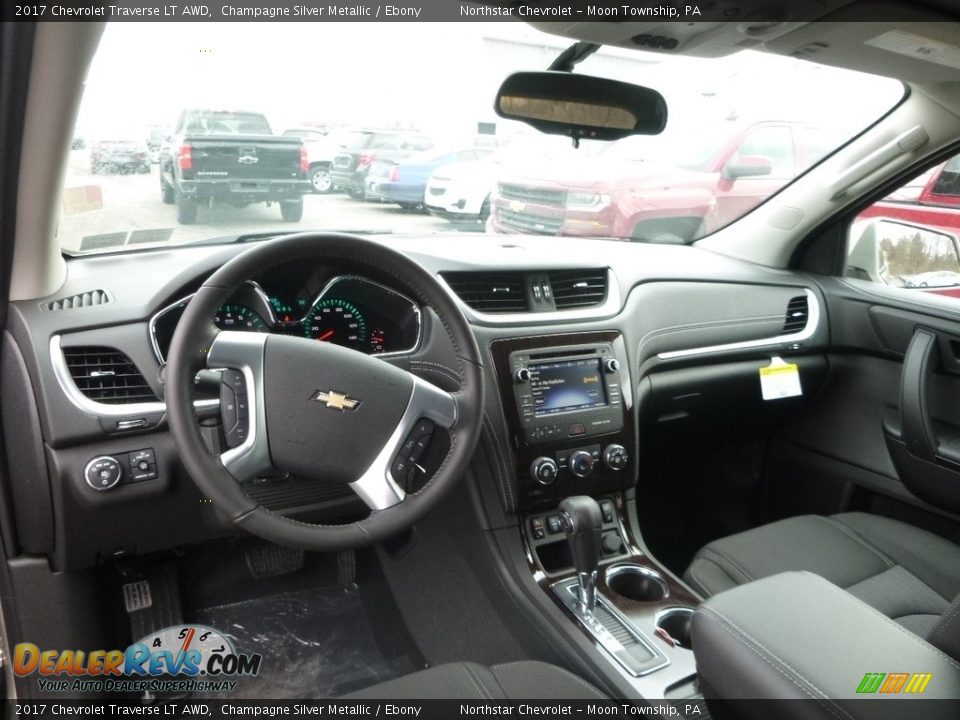 2017 Chevrolet Traverse LT AWD Champagne Silver Metallic / Ebony Photo #13
