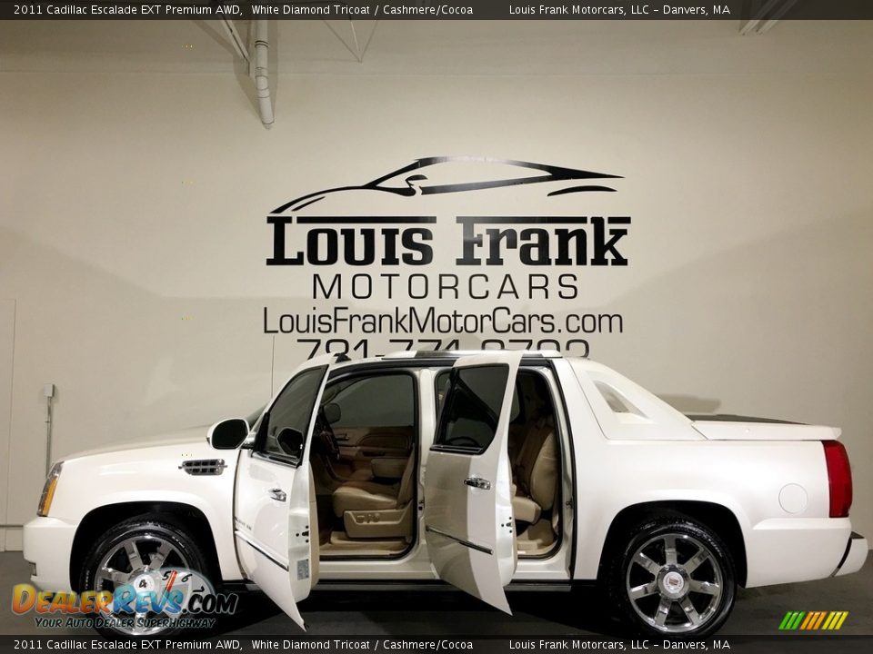 2011 Cadillac Escalade EXT Premium AWD White Diamond Tricoat / Cashmere/Cocoa Photo #14