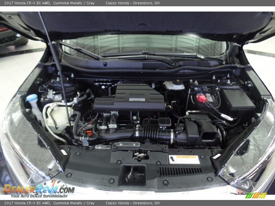 2017 Honda CR-V EX AWD Gunmetal Metallic / Gray Photo #15