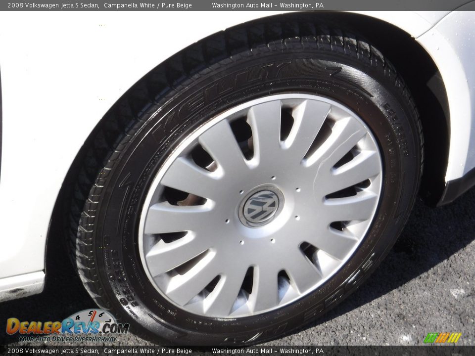 2008 Volkswagen Jetta S Sedan Campanella White / Pure Beige Photo #3