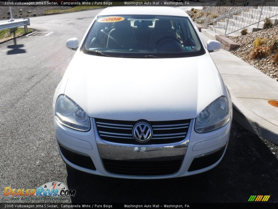 2008 Volkswagen Jetta S Sedan Campanella White / Pure Beige Photo #4