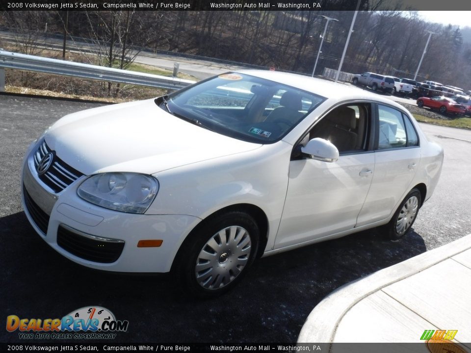 2008 Volkswagen Jetta S Sedan Campanella White / Pure Beige Photo #5