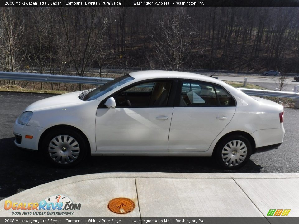 2008 Volkswagen Jetta S Sedan Campanella White / Pure Beige Photo #6