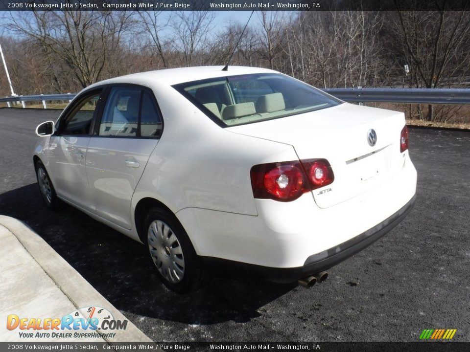 2008 Volkswagen Jetta S Sedan Campanella White / Pure Beige Photo #7