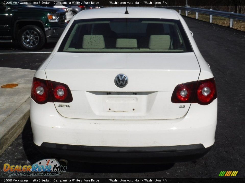 2008 Volkswagen Jetta S Sedan Campanella White / Pure Beige Photo #8