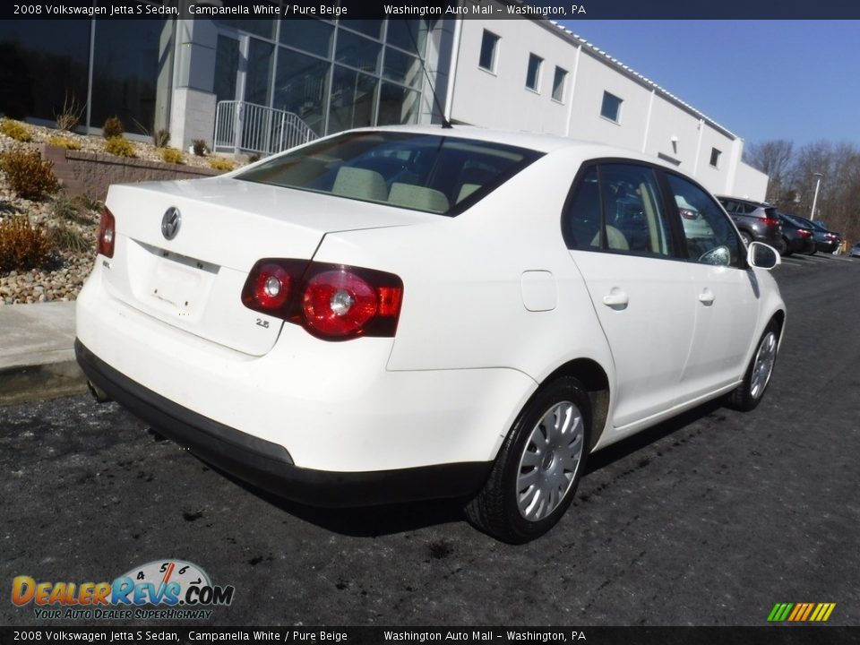 2008 Volkswagen Jetta S Sedan Campanella White / Pure Beige Photo #9