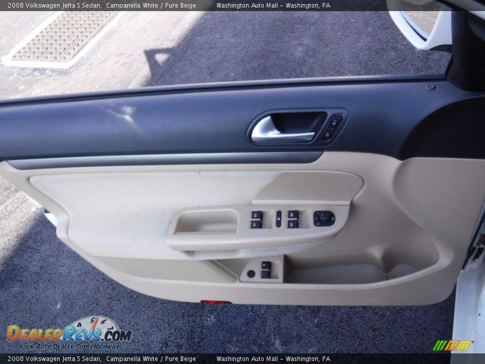 2008 Volkswagen Jetta S Sedan Campanella White / Pure Beige Photo #10