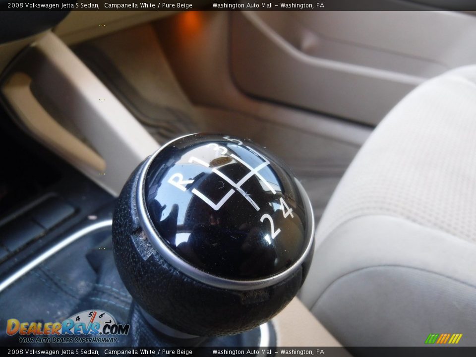 2008 Volkswagen Jetta S Sedan Campanella White / Pure Beige Photo #14