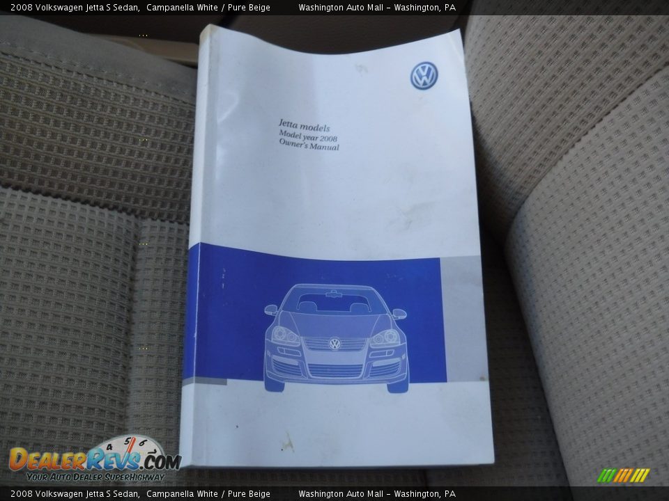 2008 Volkswagen Jetta S Sedan Campanella White / Pure Beige Photo #17