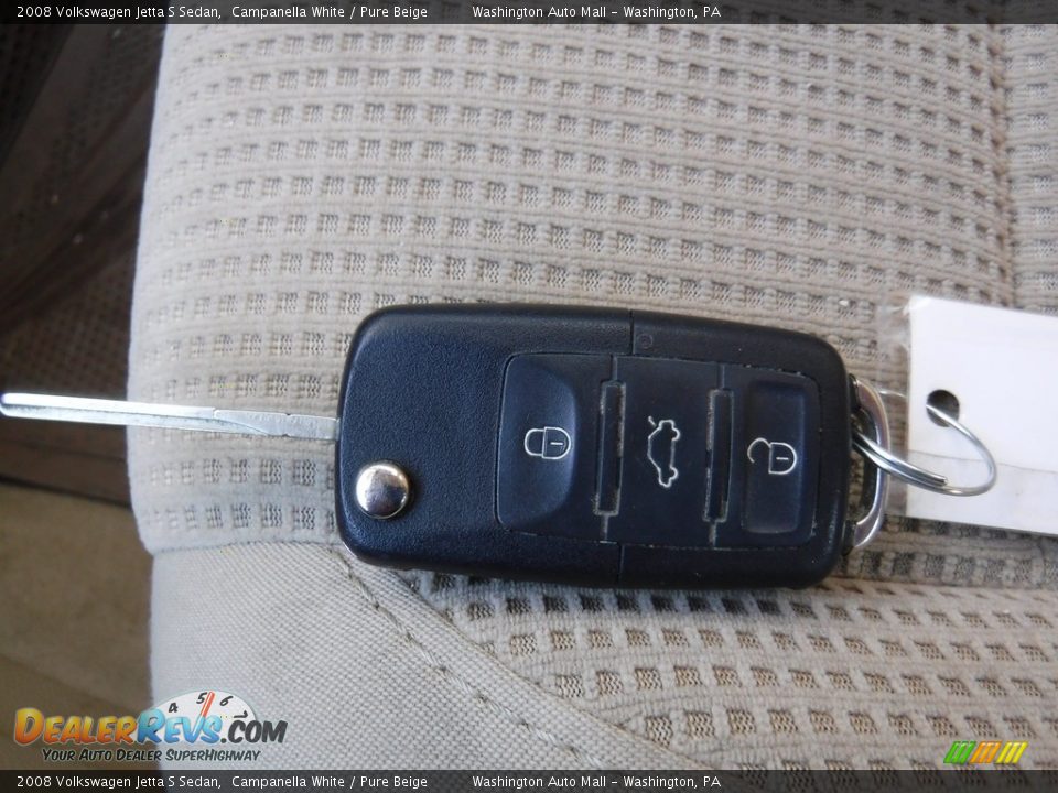 2008 Volkswagen Jetta S Sedan Campanella White / Pure Beige Photo #18