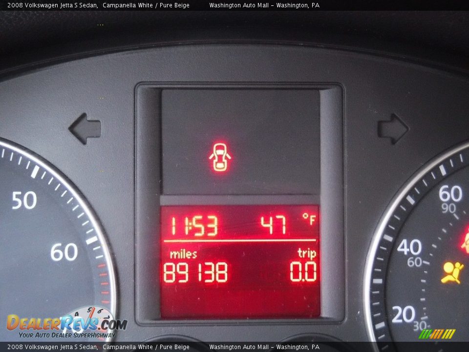 2008 Volkswagen Jetta S Sedan Campanella White / Pure Beige Photo #20