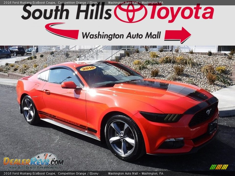 2016 Ford Mustang EcoBoost Coupe Competition Orange / Ebony Photo #1