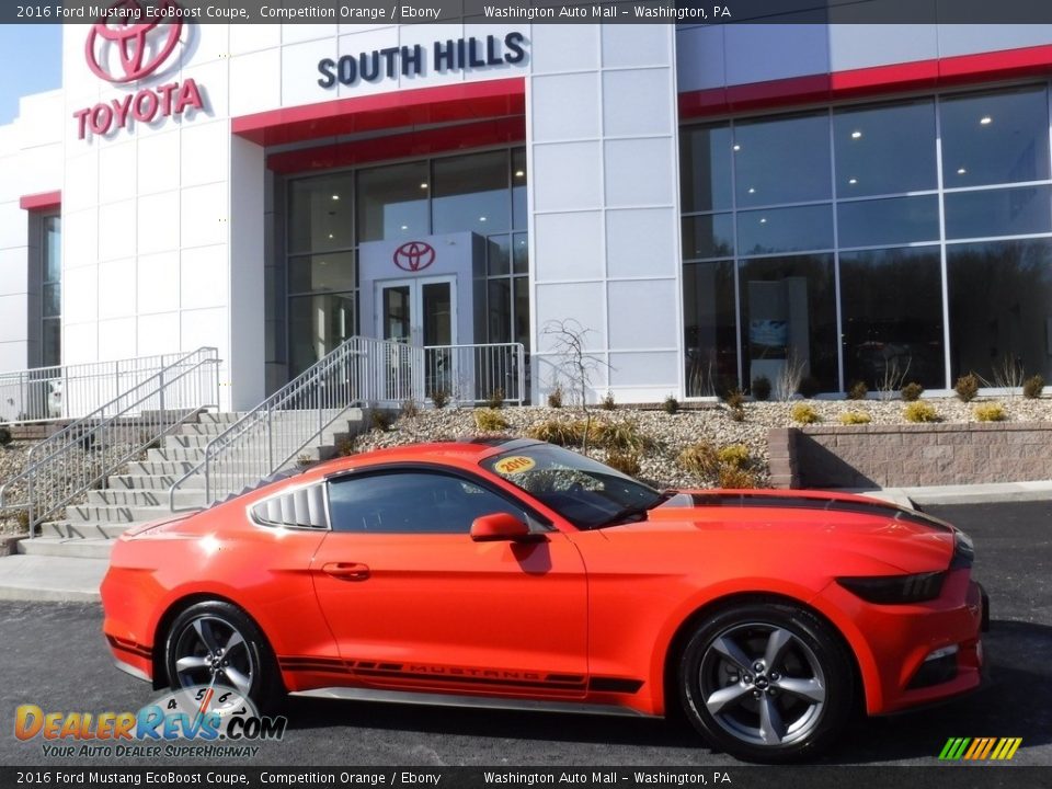 2016 Ford Mustang EcoBoost Coupe Competition Orange / Ebony Photo #2