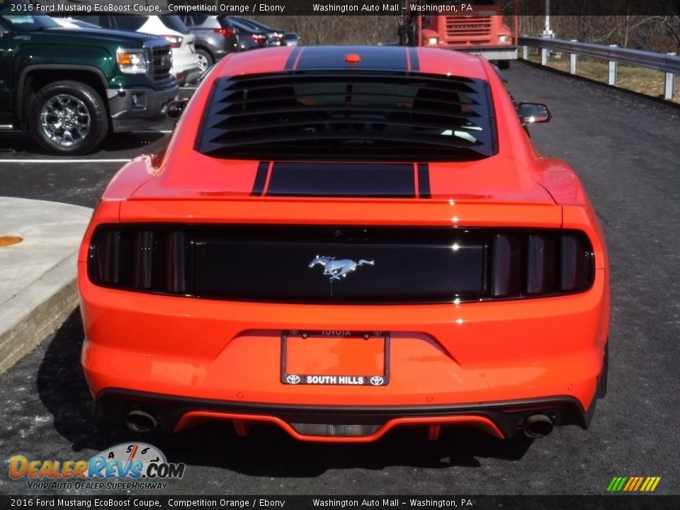 2016 Ford Mustang EcoBoost Coupe Competition Orange / Ebony Photo #6