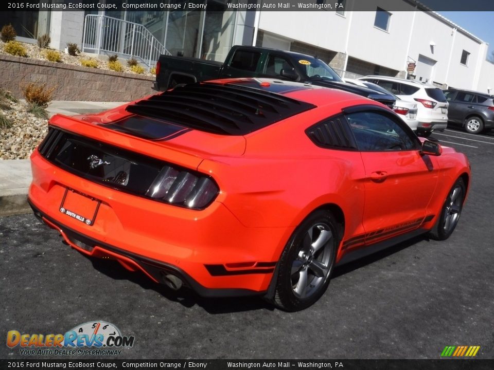 2016 Ford Mustang EcoBoost Coupe Competition Orange / Ebony Photo #7