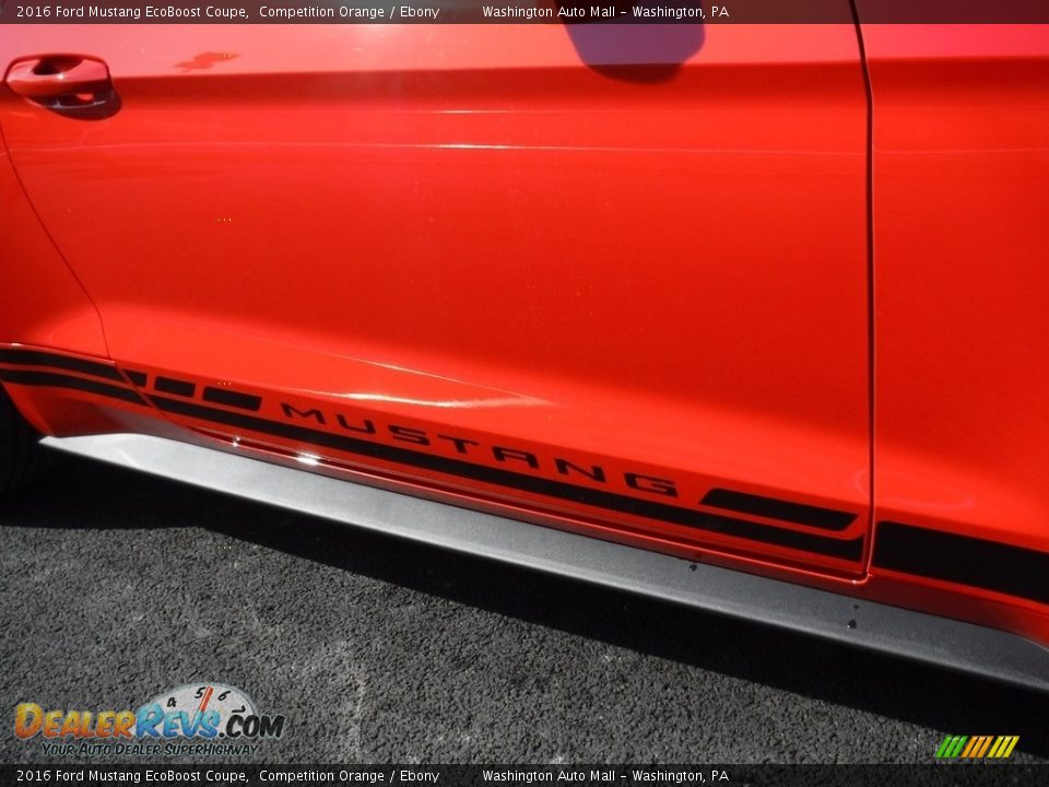 2016 Ford Mustang EcoBoost Coupe Competition Orange / Ebony Photo #10