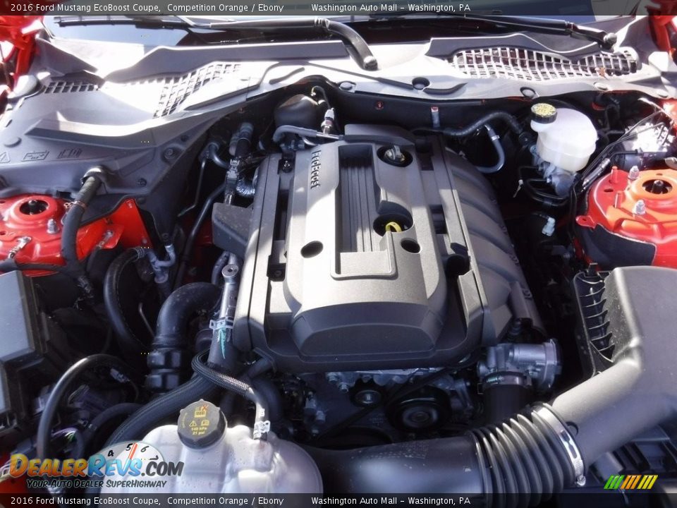 2016 Ford Mustang EcoBoost Coupe Competition Orange / Ebony Photo #12
