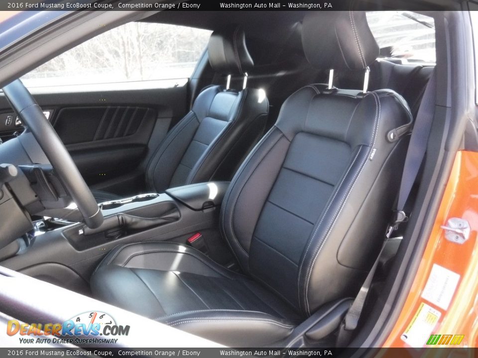 2016 Ford Mustang EcoBoost Coupe Competition Orange / Ebony Photo #15
