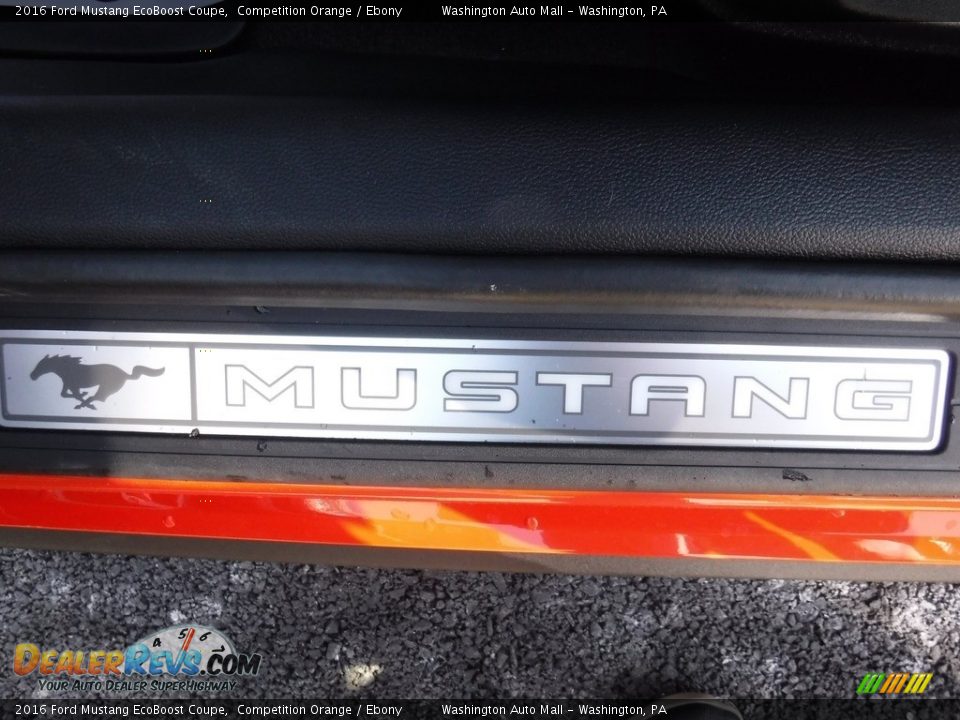 2016 Ford Mustang EcoBoost Coupe Competition Orange / Ebony Photo #17