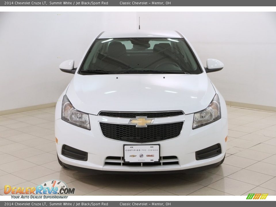 2014 Chevrolet Cruze LT Summit White / Jet Black/Sport Red Photo #2