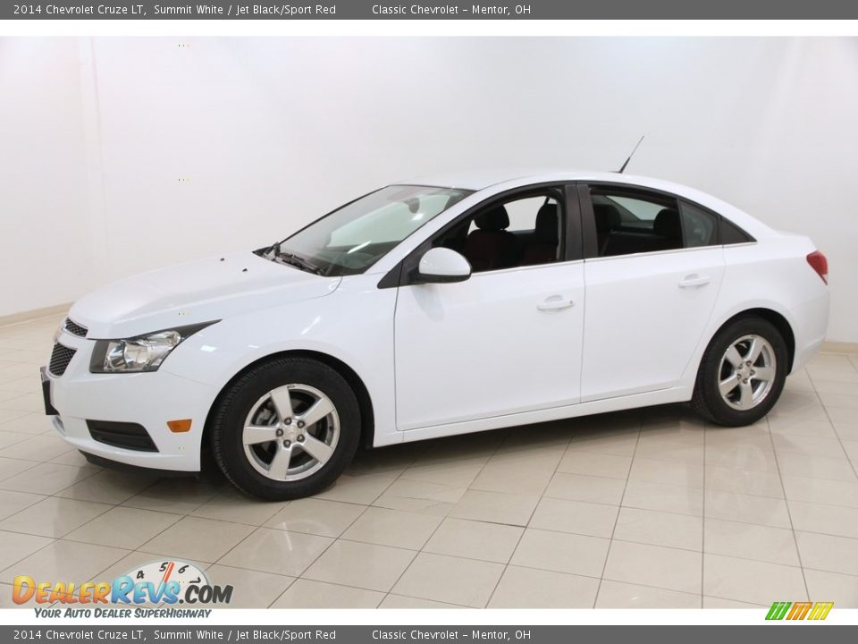 2014 Chevrolet Cruze LT Summit White / Jet Black/Sport Red Photo #3