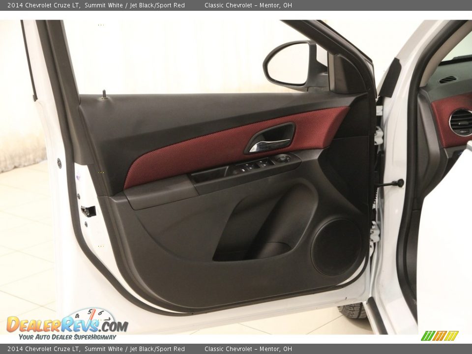 2014 Chevrolet Cruze LT Summit White / Jet Black/Sport Red Photo #4