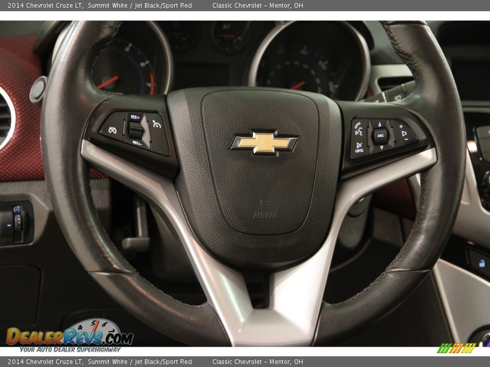 2014 Chevrolet Cruze LT Summit White / Jet Black/Sport Red Photo #6
