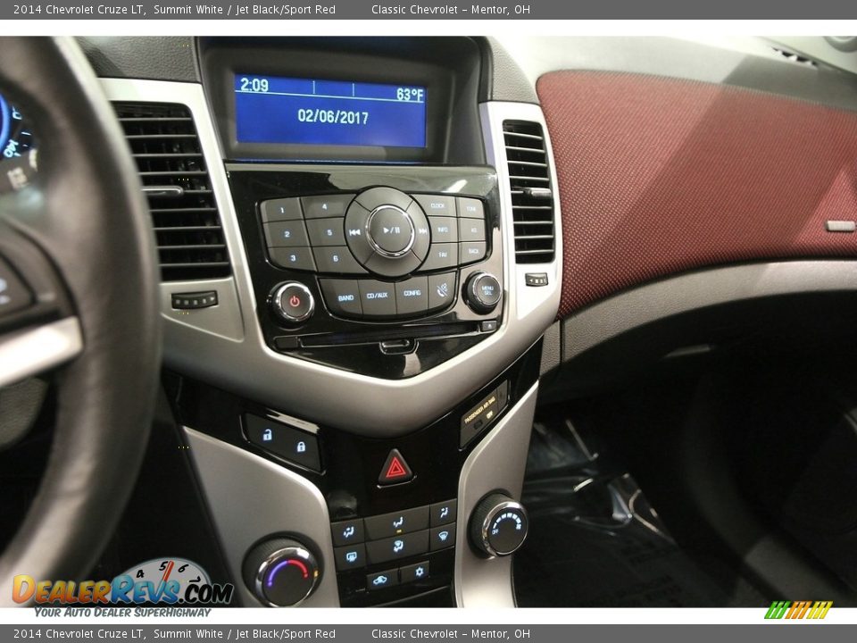 2014 Chevrolet Cruze LT Summit White / Jet Black/Sport Red Photo #8