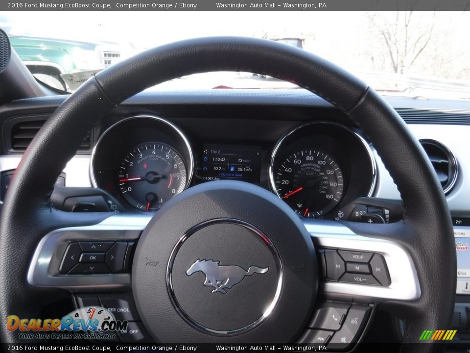 2016 Ford Mustang EcoBoost Coupe Competition Orange / Ebony Photo #25