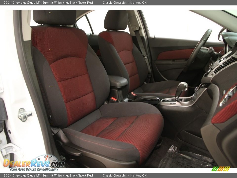 2014 Chevrolet Cruze LT Summit White / Jet Black/Sport Red Photo #10