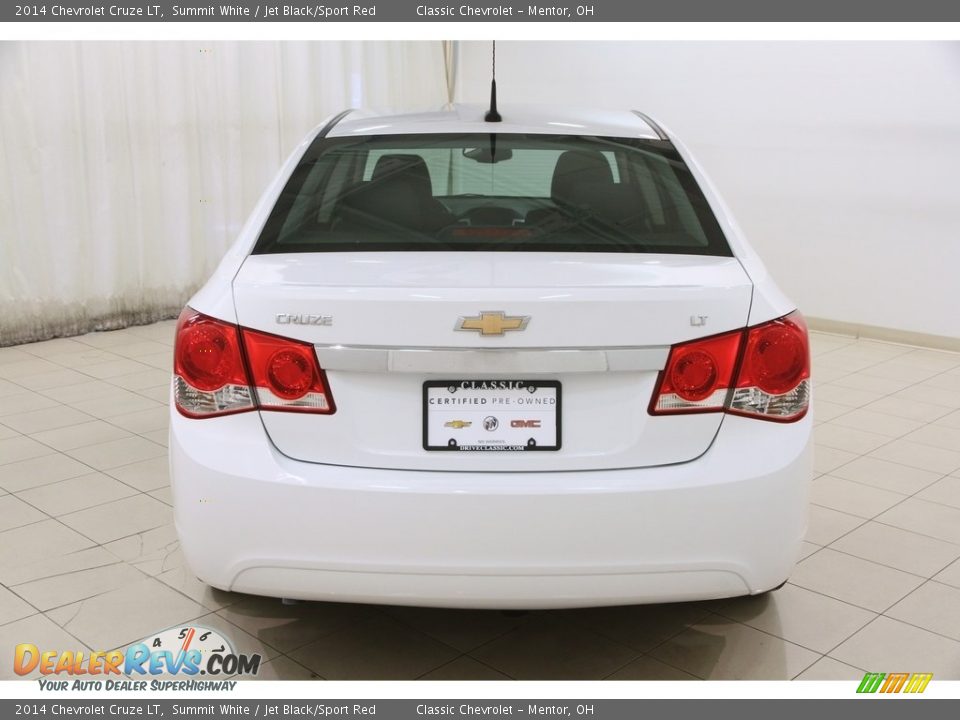 2014 Chevrolet Cruze LT Summit White / Jet Black/Sport Red Photo #13