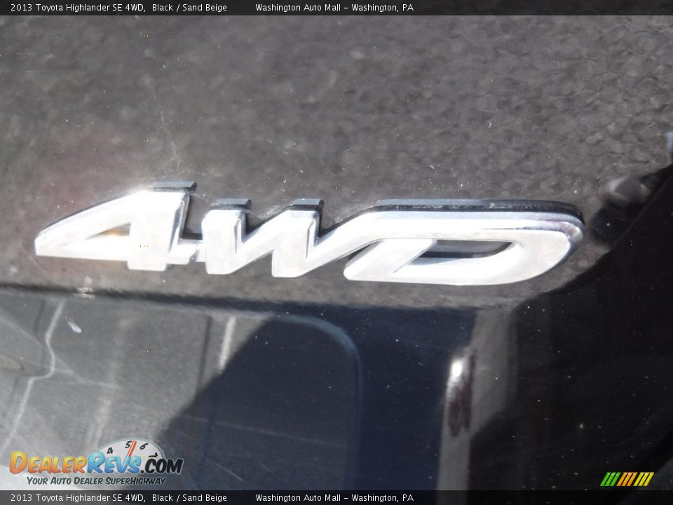 2013 Toyota Highlander SE 4WD Black / Sand Beige Photo #10