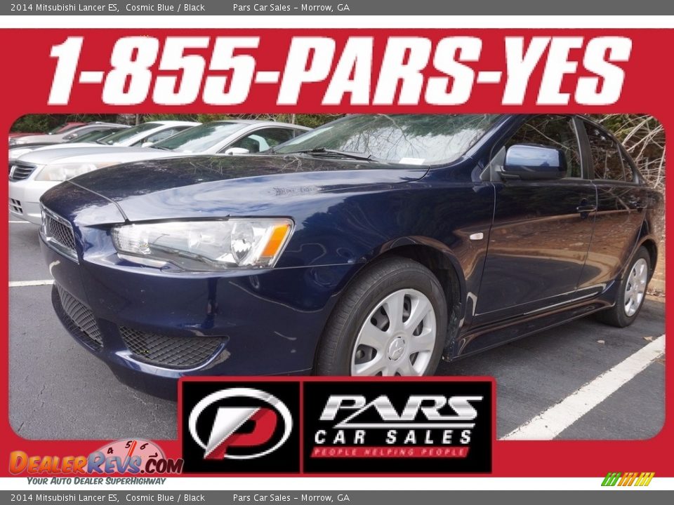 2014 Mitsubishi Lancer ES Cosmic Blue / Black Photo #1