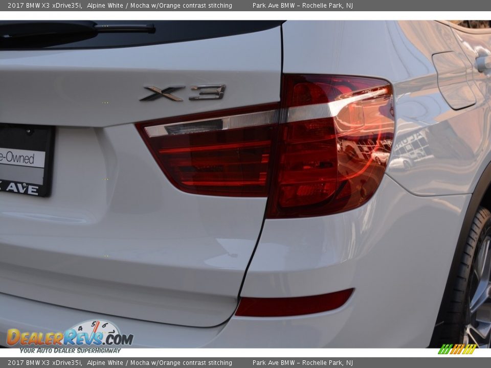 2017 BMW X3 xDrive35i Alpine White / Mocha w/Orange contrast stitching Photo #23