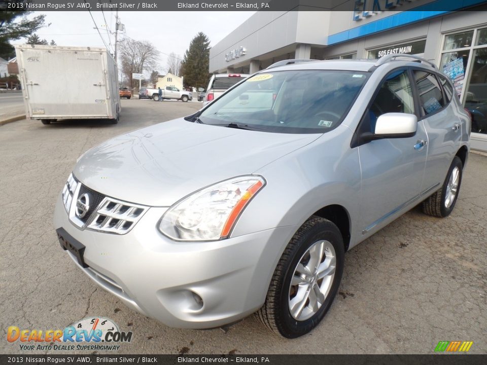 2013 Nissan Rogue SV AWD Brilliant Silver / Black Photo #1