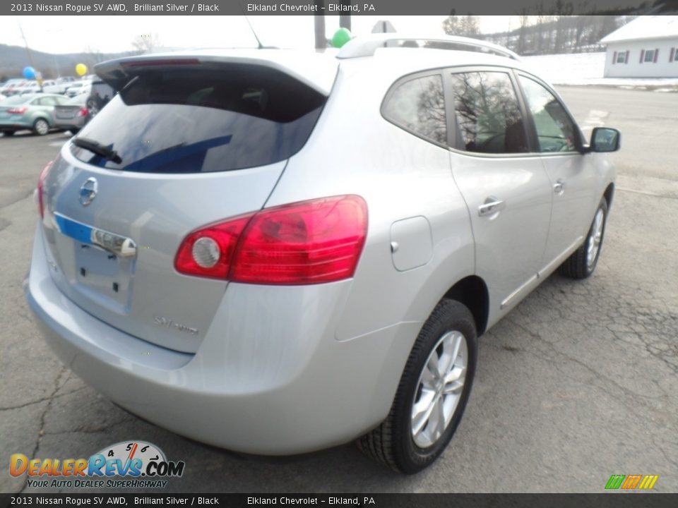 2013 Nissan Rogue SV AWD Brilliant Silver / Black Photo #5