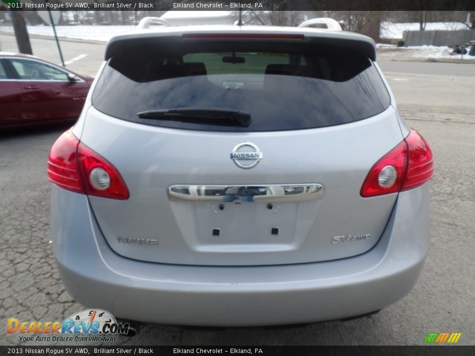 2013 Nissan Rogue SV AWD Brilliant Silver / Black Photo #6