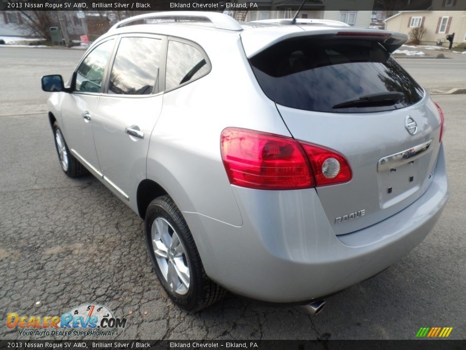 2013 Nissan Rogue SV AWD Brilliant Silver / Black Photo #7