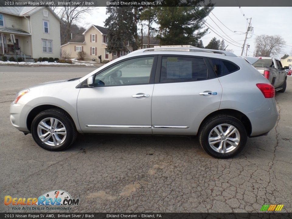 2013 Nissan Rogue SV AWD Brilliant Silver / Black Photo #8