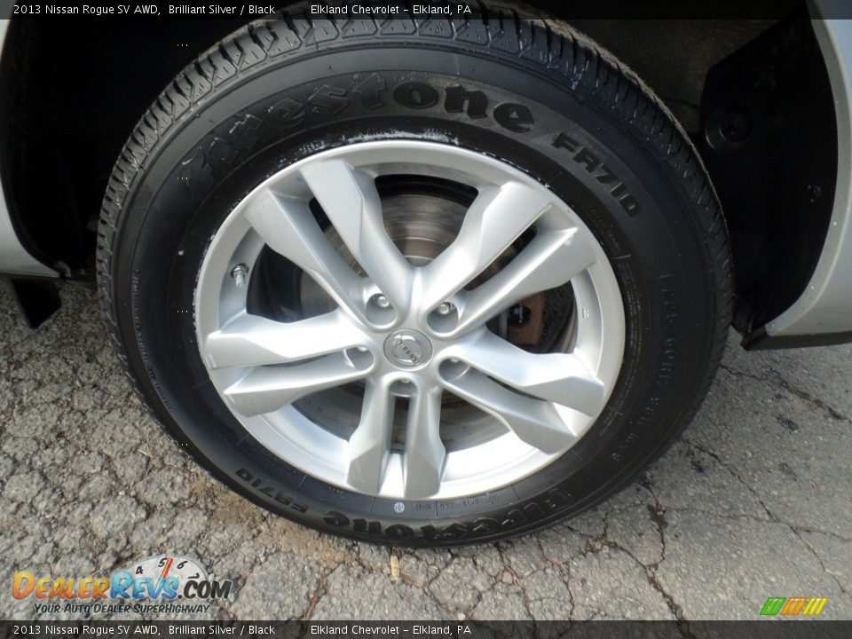 2013 Nissan Rogue SV AWD Brilliant Silver / Black Photo #9