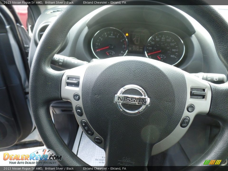 2013 Nissan Rogue SV AWD Brilliant Silver / Black Photo #18