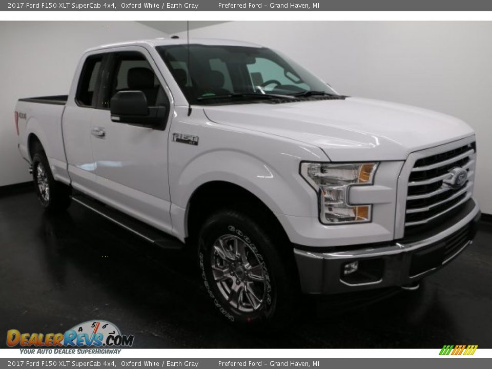 2017 Ford F150 XLT SuperCab 4x4 Oxford White / Earth Gray Photo #7